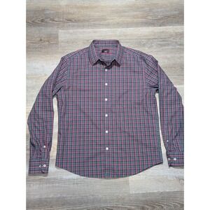 UNTUCKit Men's Medium Plaid Button Down Shirt Wrinkle Free 100% Cotton